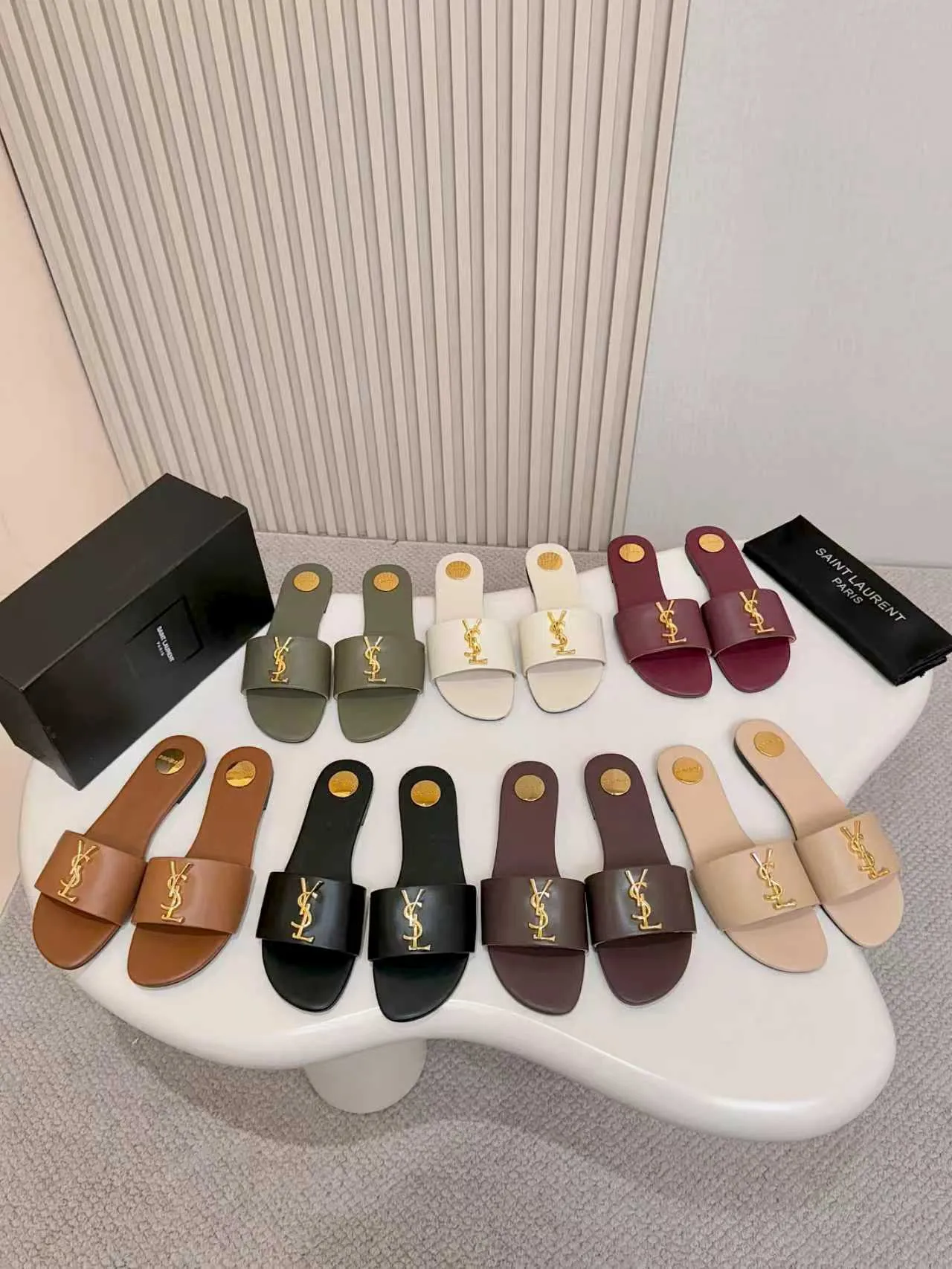 👟👟Ex-factory price 340👟👟 Genuine leather sole +40 YSL new model, upper cowhide leather lining sheepskin, size 35-44, rubber sole, genuine leather sole +40